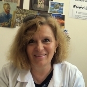 Portrait of Prof. Rossitza Vatcheva-Dobrevska in a doctor's white coat