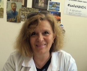 Portrait of Prof. Rossitza Vatcheva-Dobrevska in a doctor's white coat