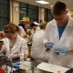 Group of people working in a lab