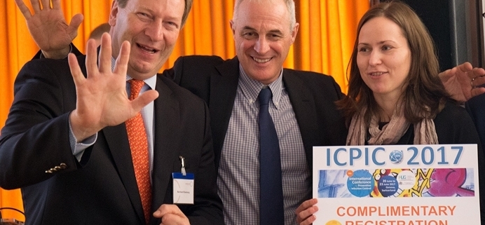 Picture of Bernhard Küenburg, Didier Pittet and Àgnes Hajdu on the ICPIC Conference 2017