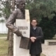 Michael Magnus Wagner next to Semmelweis Memorial